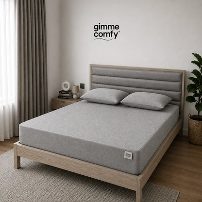Premium Cotton Feel Terry with Elastic fitted Style Waterproof Mattress Protector (Grey)