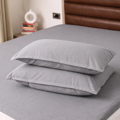Grey Waterproof Pillow Protector – 2 Pieces