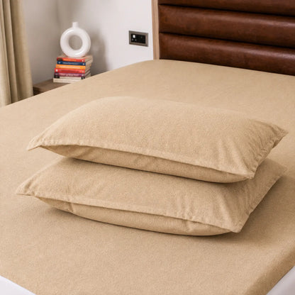 Beige Waterproof Pillow Protector – 2 Pieces