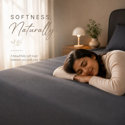Premium Bamboo Waterproof Mattress Protector (Grey)