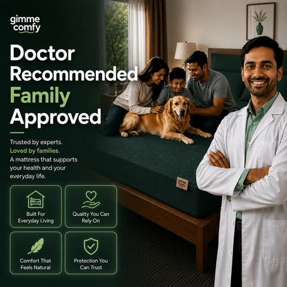 Premium Cotton Feel Terry with Elastic fitted Style Waterproof Mattress Protector (Dark Green)