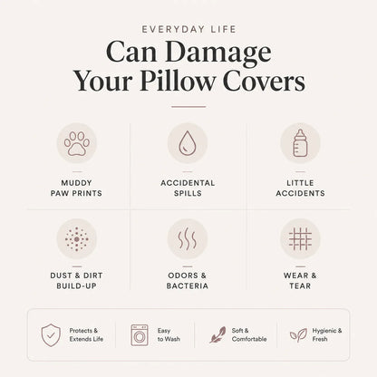 Dark Green Waterproof Pillow Protector – 2 Pieces
